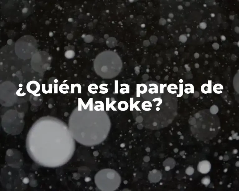 ¿Quién es la pareja de Makoke?