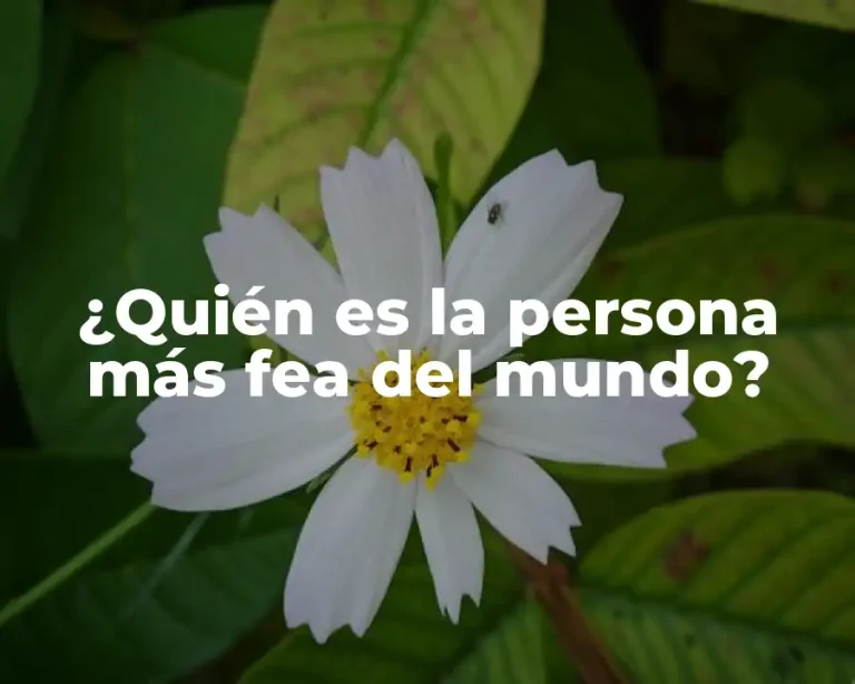 ¿Quién es la persona más fea del mundo?