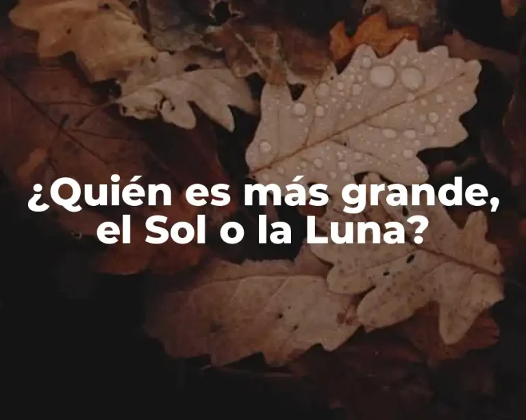 ¿Quién es más grande, el Sol o la Luna?