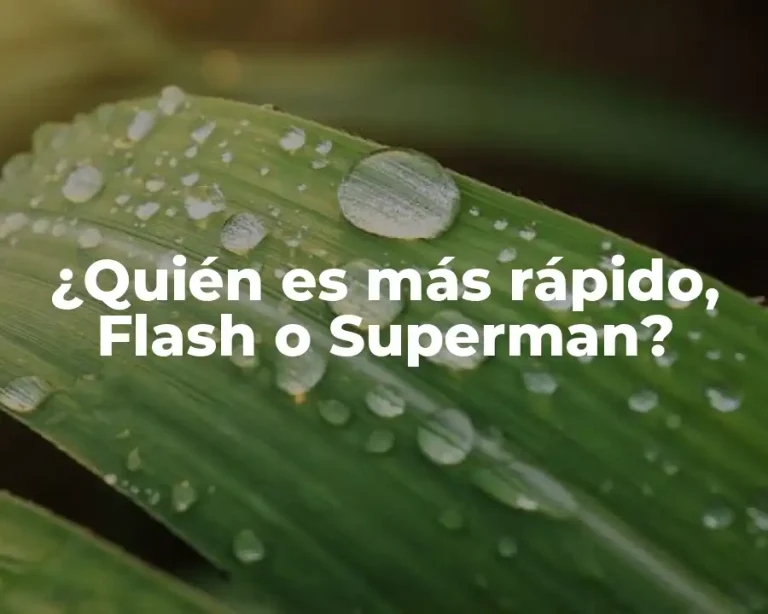 ¿Quién es más rápido, Flash o Superman?