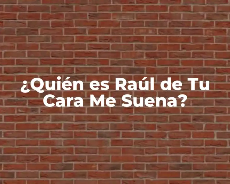 ¿Quién es Raúl de Tu Cara Me Suena?