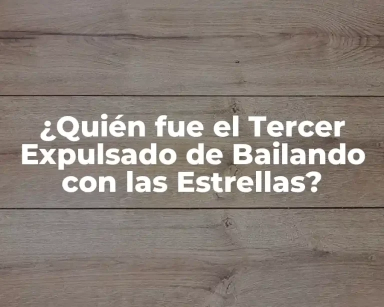 ¿Quién fue el Tercer Expulsado de Bailando con las Estrellas?