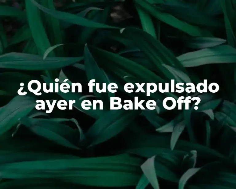 ¿Quién fue expulsado ayer en Bake Off?