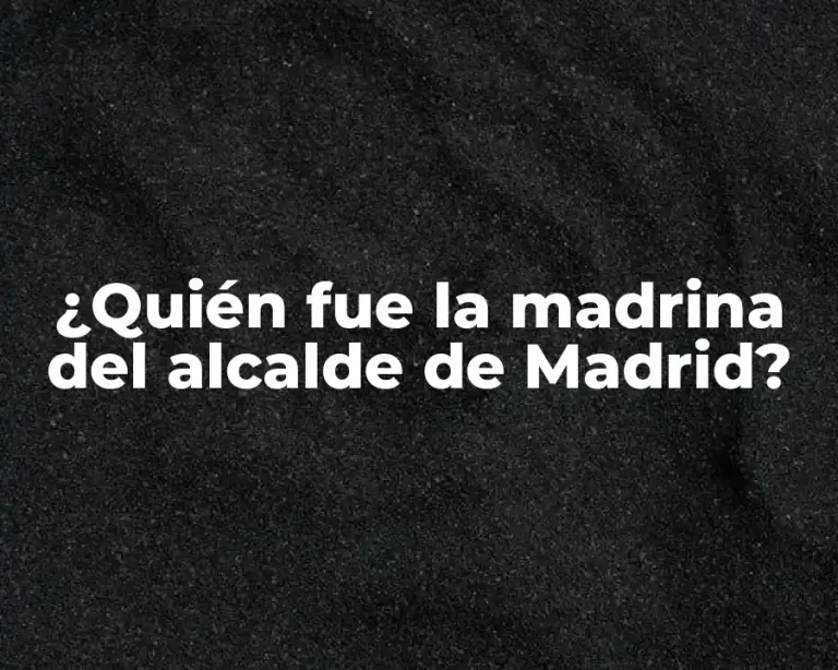 ¿Quién fue la madrina del alcalde de Madrid?