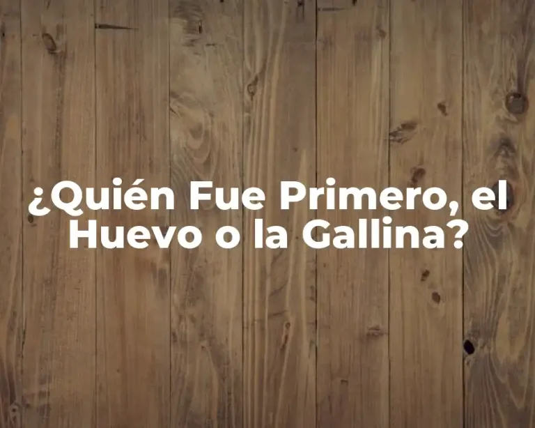 ¿Quién Fue Primero, el Huevo o la Gallina?