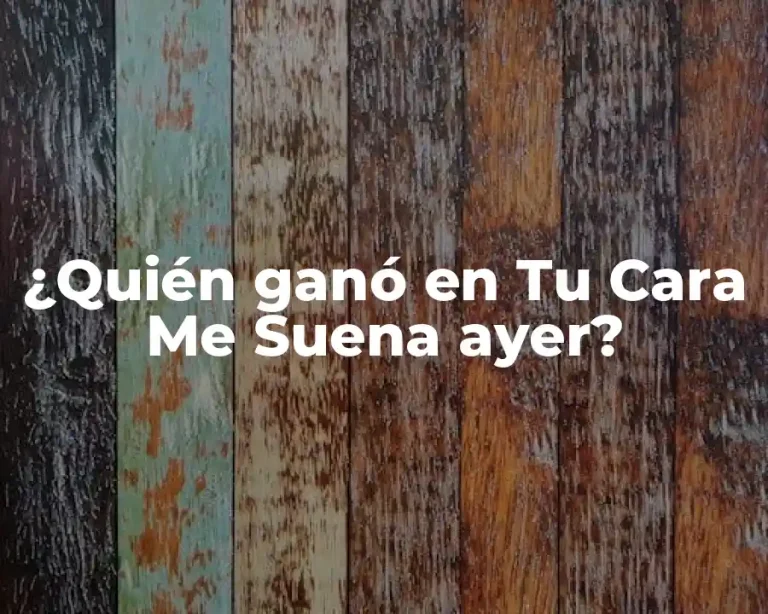 ¿Quién ganó en Tu Cara Me Suena ayer?