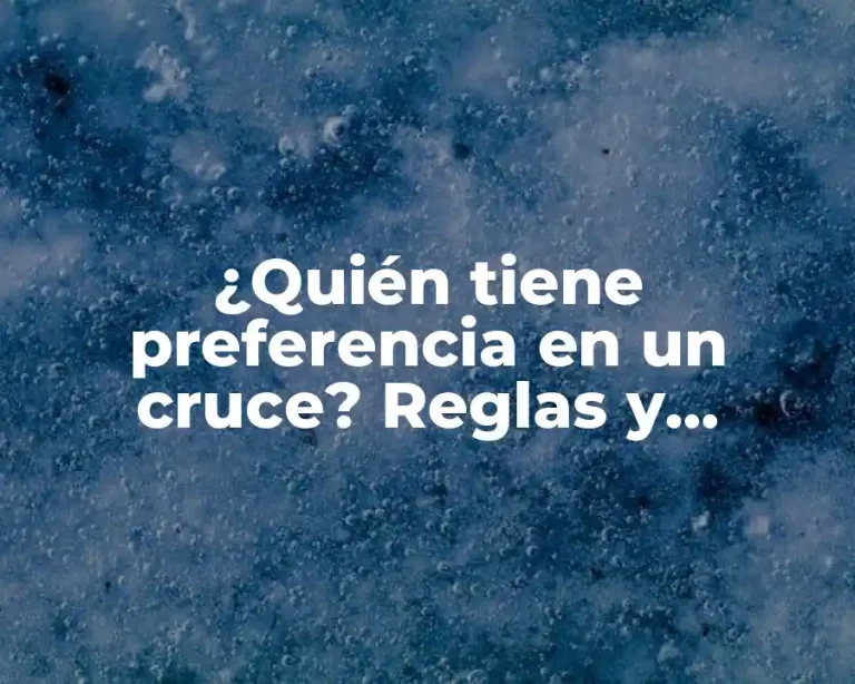 ¿Quién tiene preferencia en un cruce? Reglas y regulaciones
