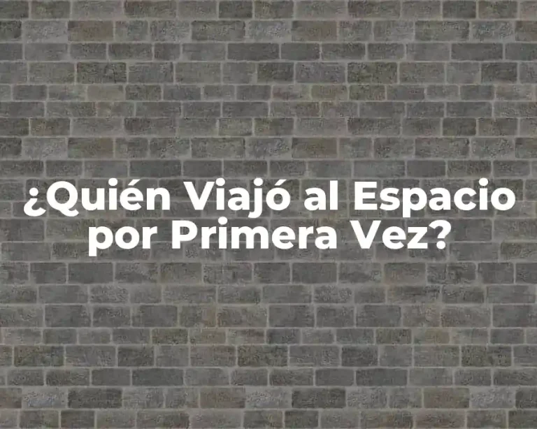 ¿Quién Viajó al Espacio por Primera Vez?