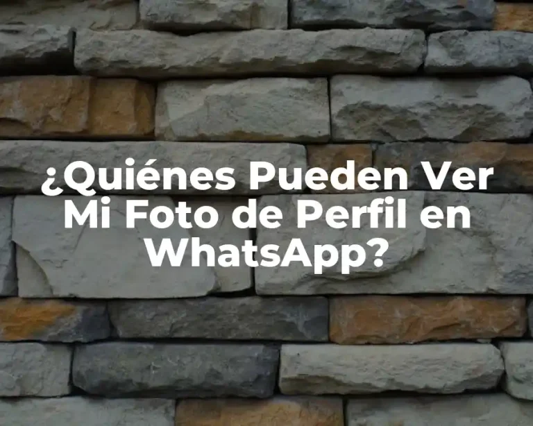 ¿Quiénes Pueden Ver Mi Foto de Perfil en WhatsApp?