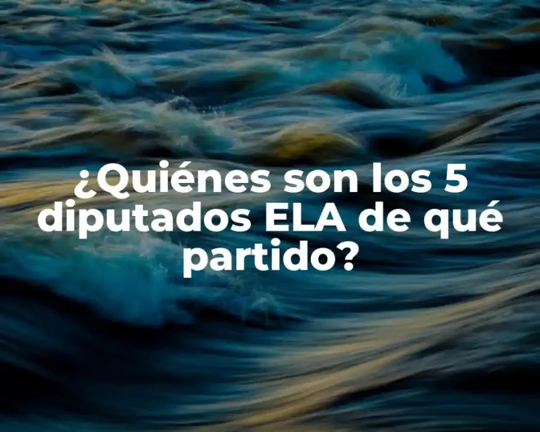 ¿Quiénes son los 5 diputados ELA de qué partido?