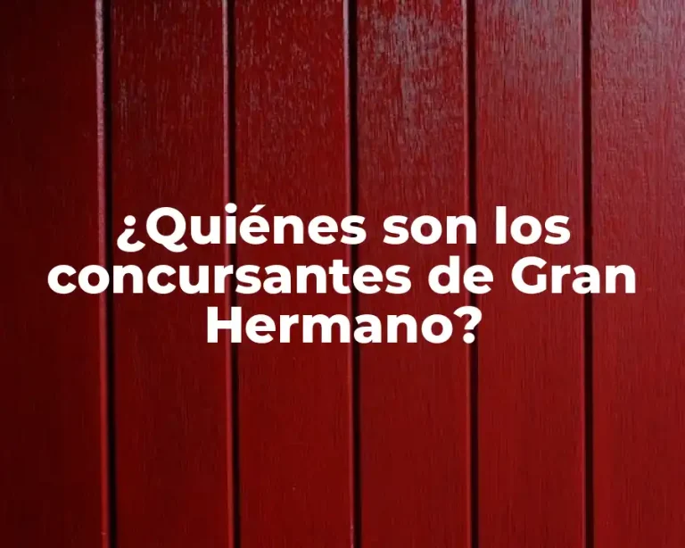 ¿Quiénes son los concursantes de Gran Hermano?
