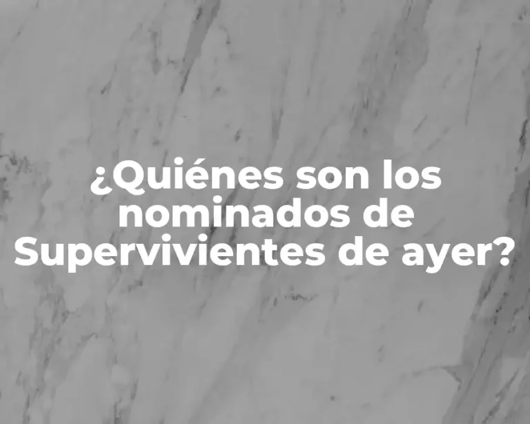 ¿Quiénes son los nominados de Supervivientes de ayer?