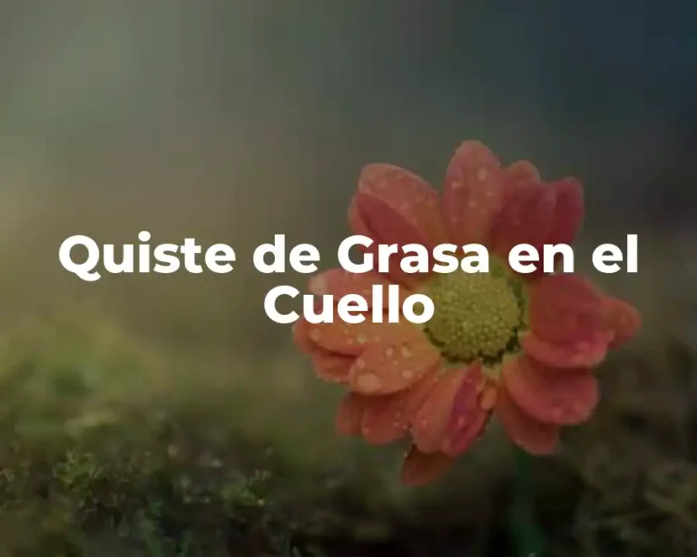 Quiste de Grasa en el Cuello