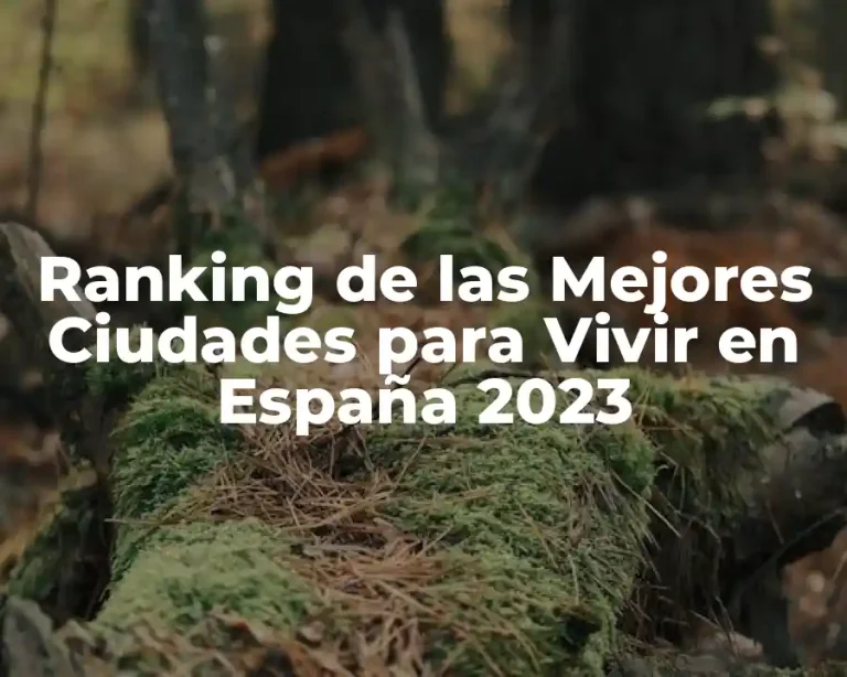 Ranking de las Mejores Ciudades para Vivir en España 2023