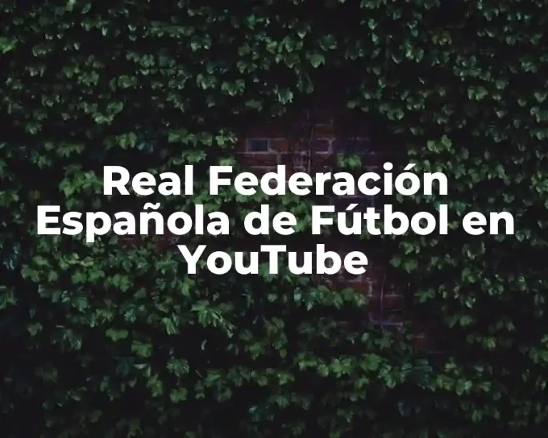 Real Federación Española de Fútbol en YouTube