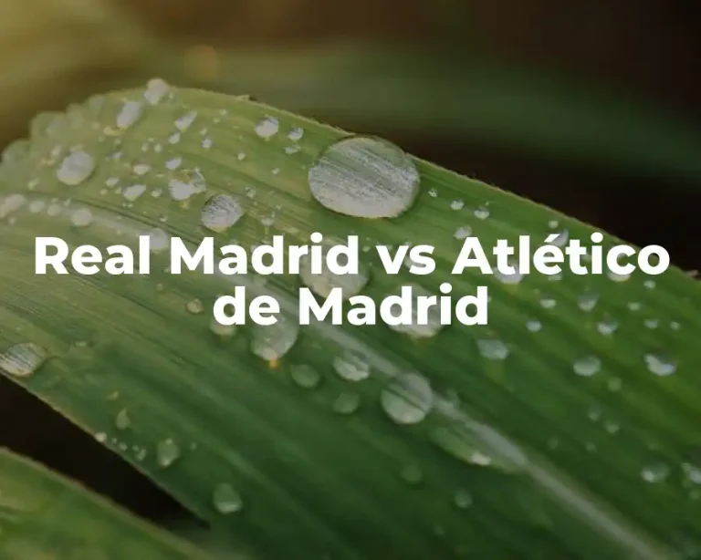 Real Madrid vs Atlético de Madrid