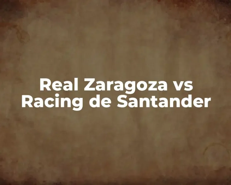 Real Zaragoza vs Racing de Santander