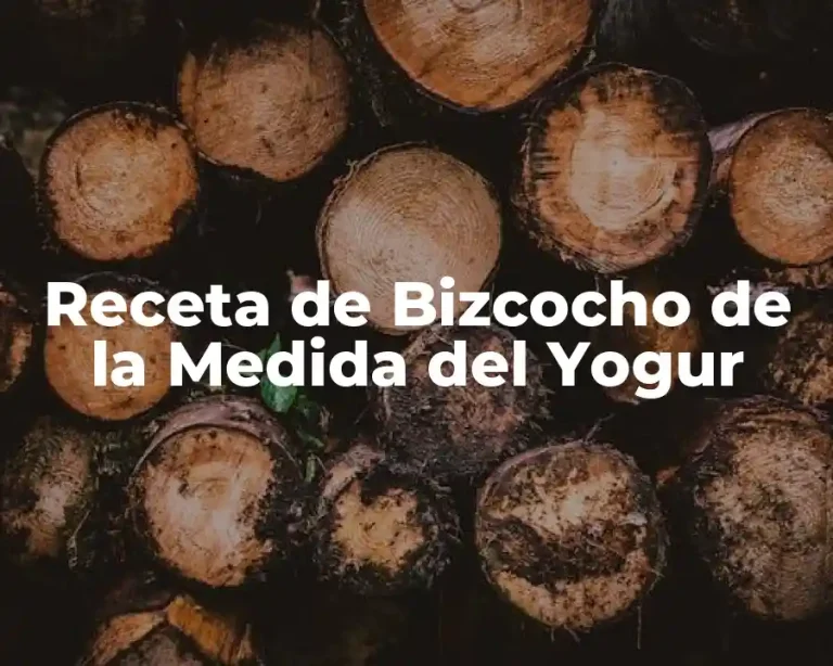 Receta de Bizcocho de la Medida del Yogur
