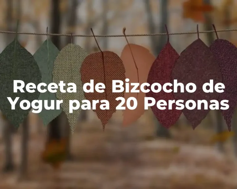 Receta de Bizcocho de Yogur para 20 Personas