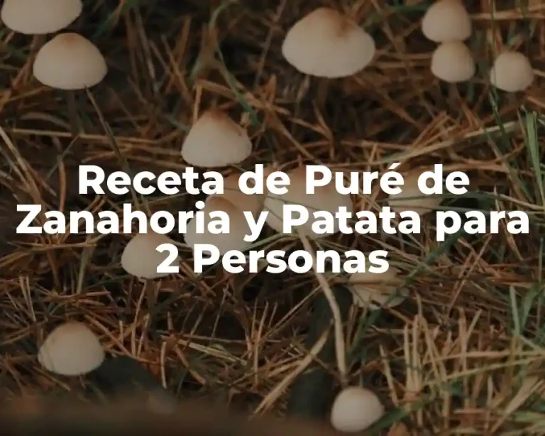 Receta de Puré de Zanahoria y Patata para 2 Personas