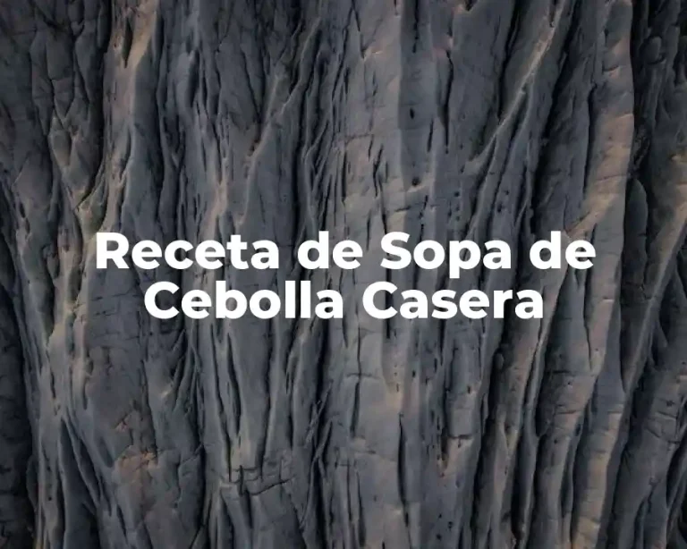 Receta de Sopa de Cebolla Casera