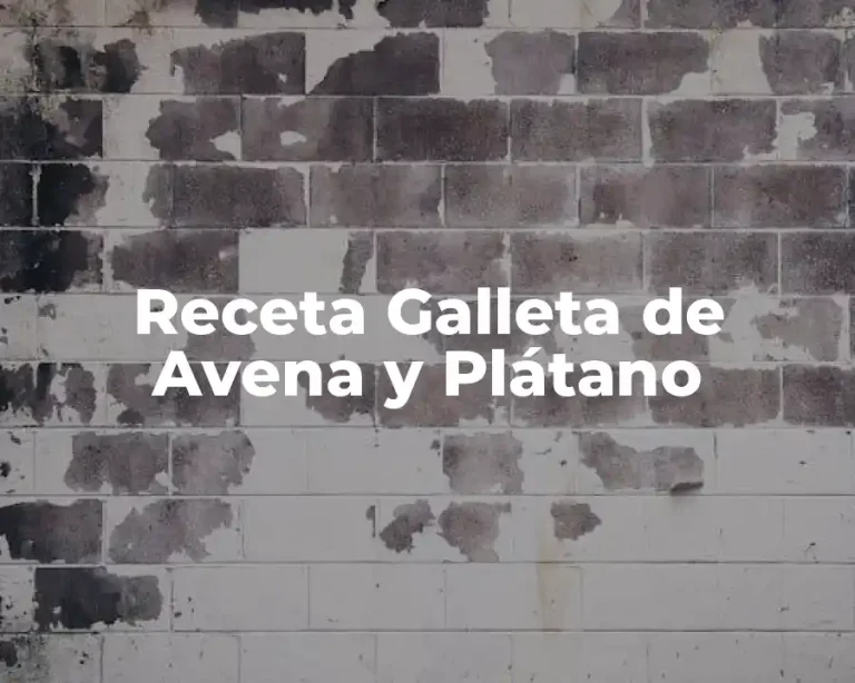 Receta Galleta de Avena y Plátano