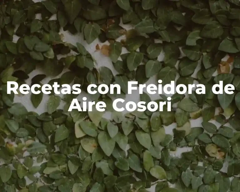 Recetas con Freidora de Aire Cosori