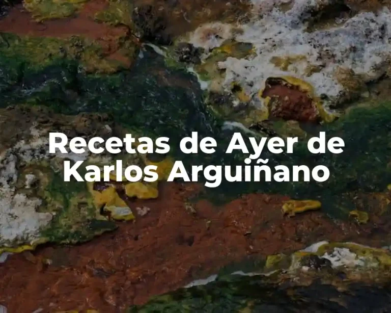 Recetas de Ayer de Karlos Arguiñano