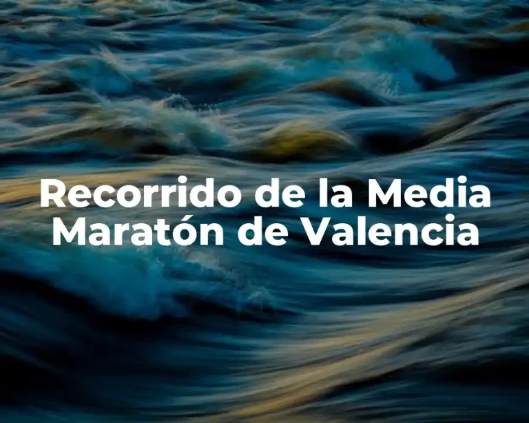 Recorrido de la Media Maratón de Valencia