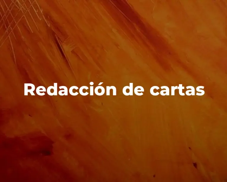 Redacción de cartas