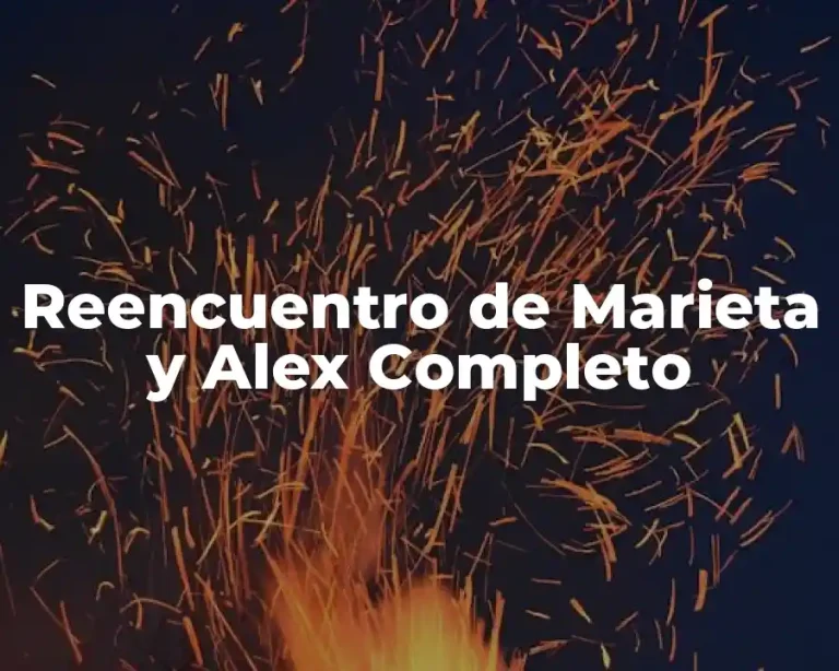 Reencuentro de Marieta y Alex Completo