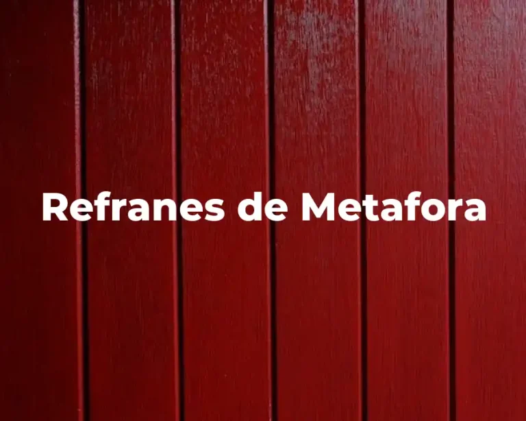 Refranes de Metafora