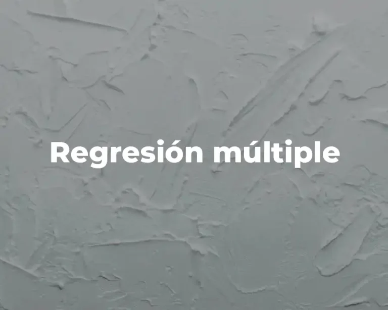 Regresión múltiple