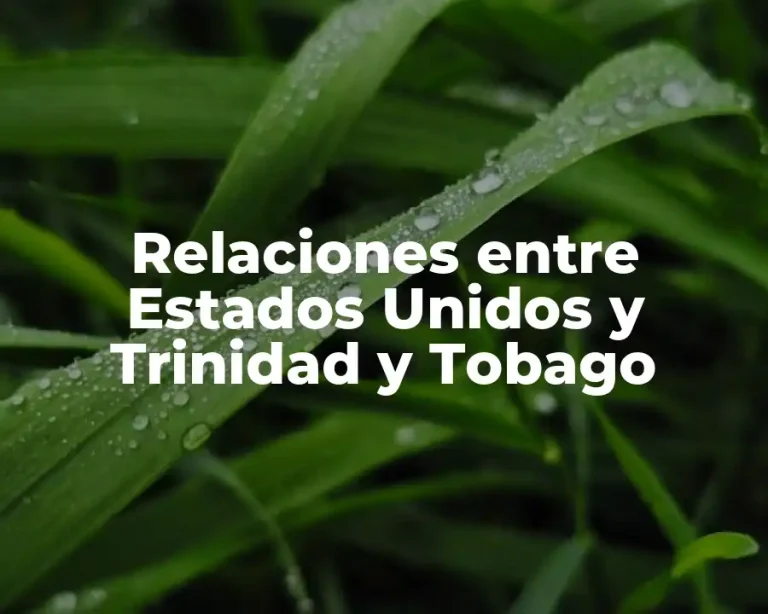 Relaciones entre Estados Unidos y Trinidad y Tobago