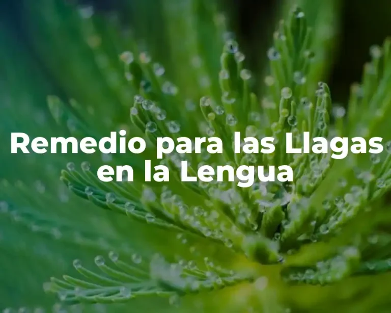 Remedio para las Llagas en la Lengua
