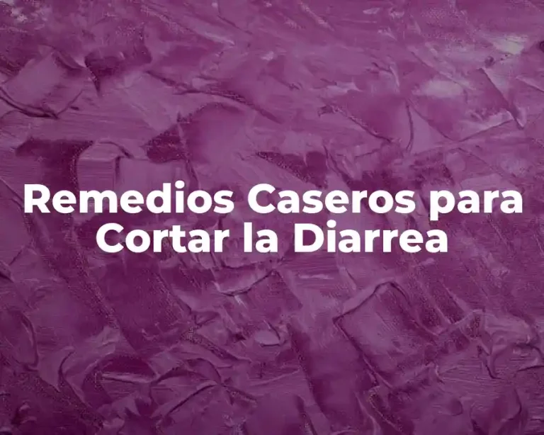 Remedios Caseros para Cortar la Diarrea