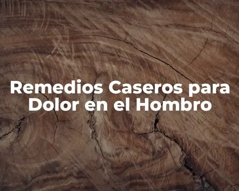 Remedios Caseros para Dolor en el Hombro