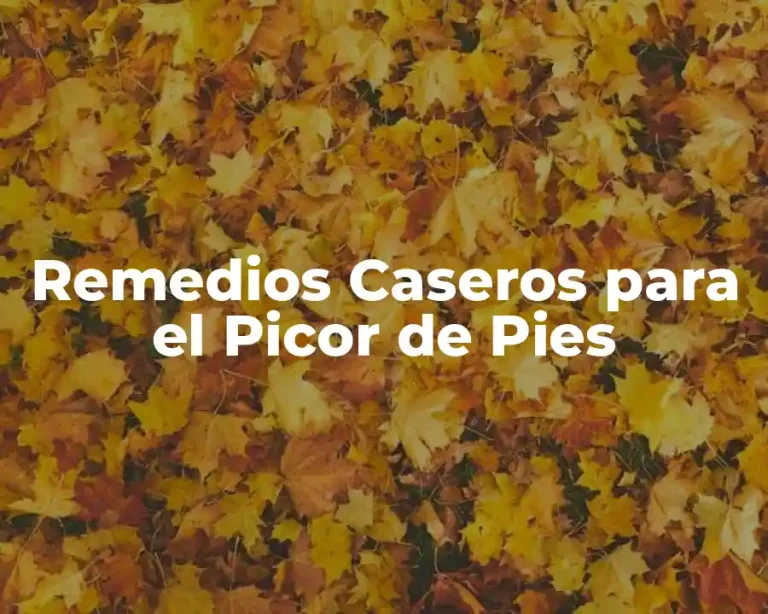 Remedios Caseros para el Picor de Pies