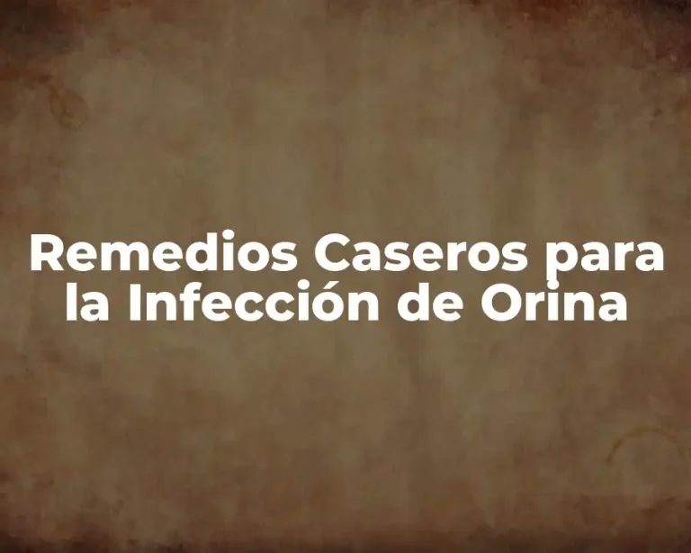 Remedios Caseros para la Infección de Orina