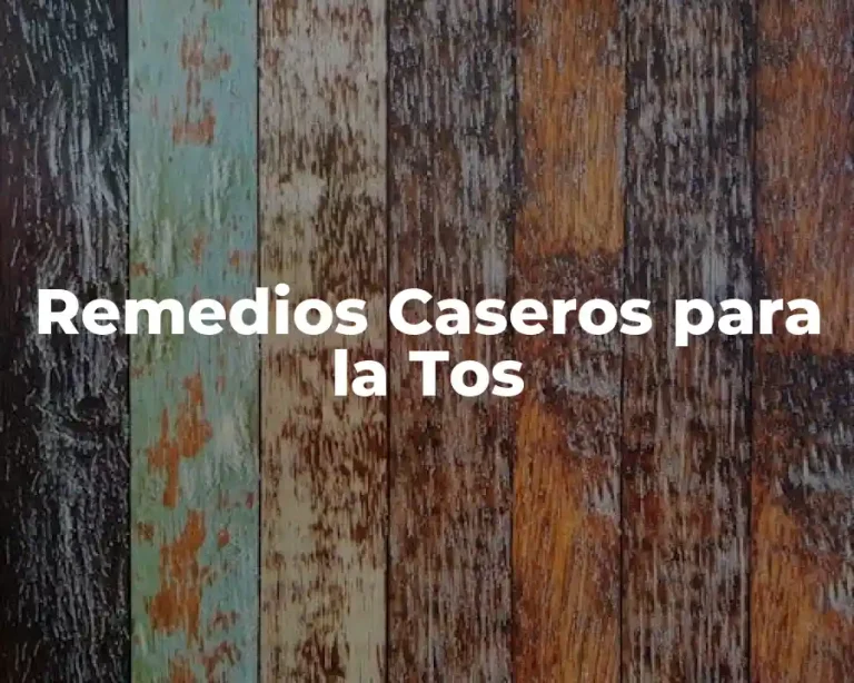 Remedios Caseros para la Tos