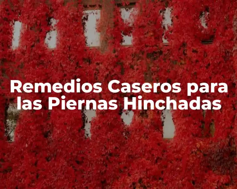 Remedios Caseros para las Piernas Hinchadas