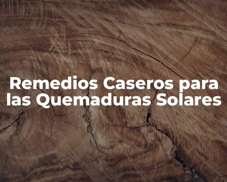 Remedios Caseros para las Quemaduras Solares