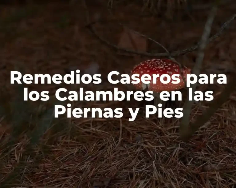 Remedios Caseros para los Calambres en las Piernas y Pies