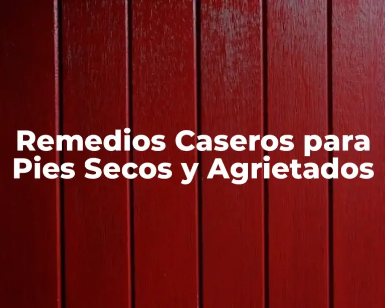 Remedios Caseros para Pies Secos y Agrietados