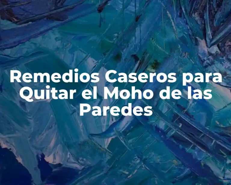 Remedios Caseros para Quitar el Moho de las Paredes