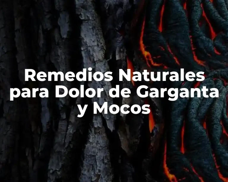 Remedios Naturales para Dolor de Garganta y Mocos