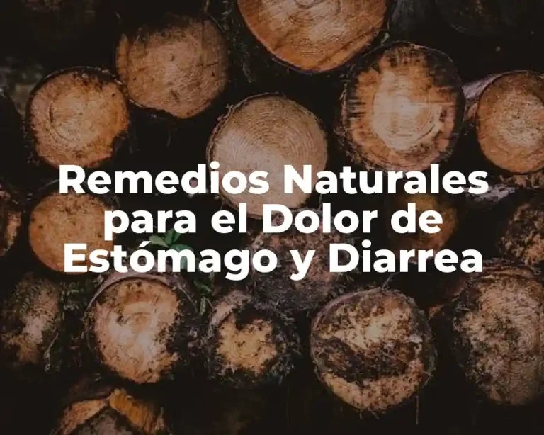 Remedios Naturales para el Dolor de Estómago y Diarrea