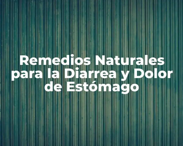 Remedios Naturales para la Diarrea y Dolor de Estómago