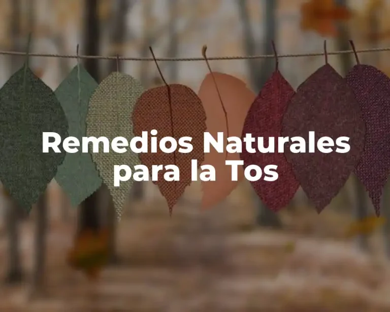 Remedios Naturales para la Tos