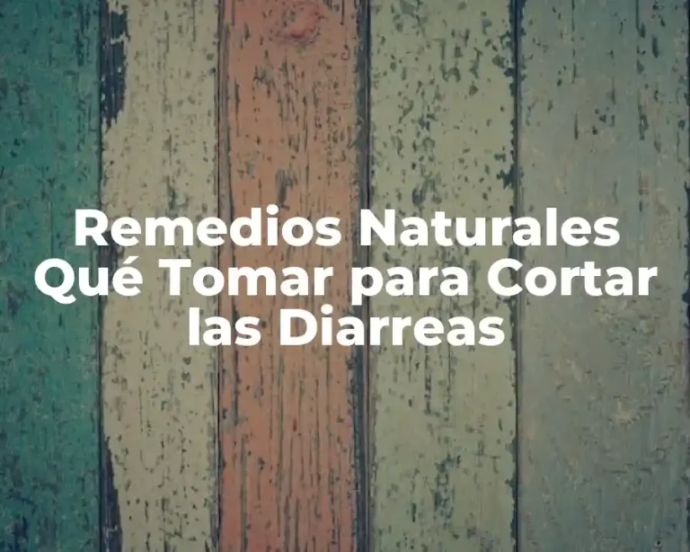 Remedios Naturales Qué Tomar para Cortar las Diarreas